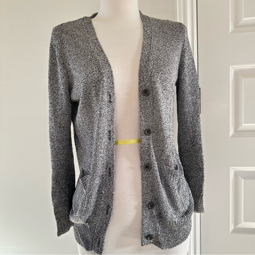 Grey/Black Wallace Button Up Cardigan Size M